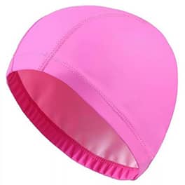 Gorra natacion tela lycra rosada